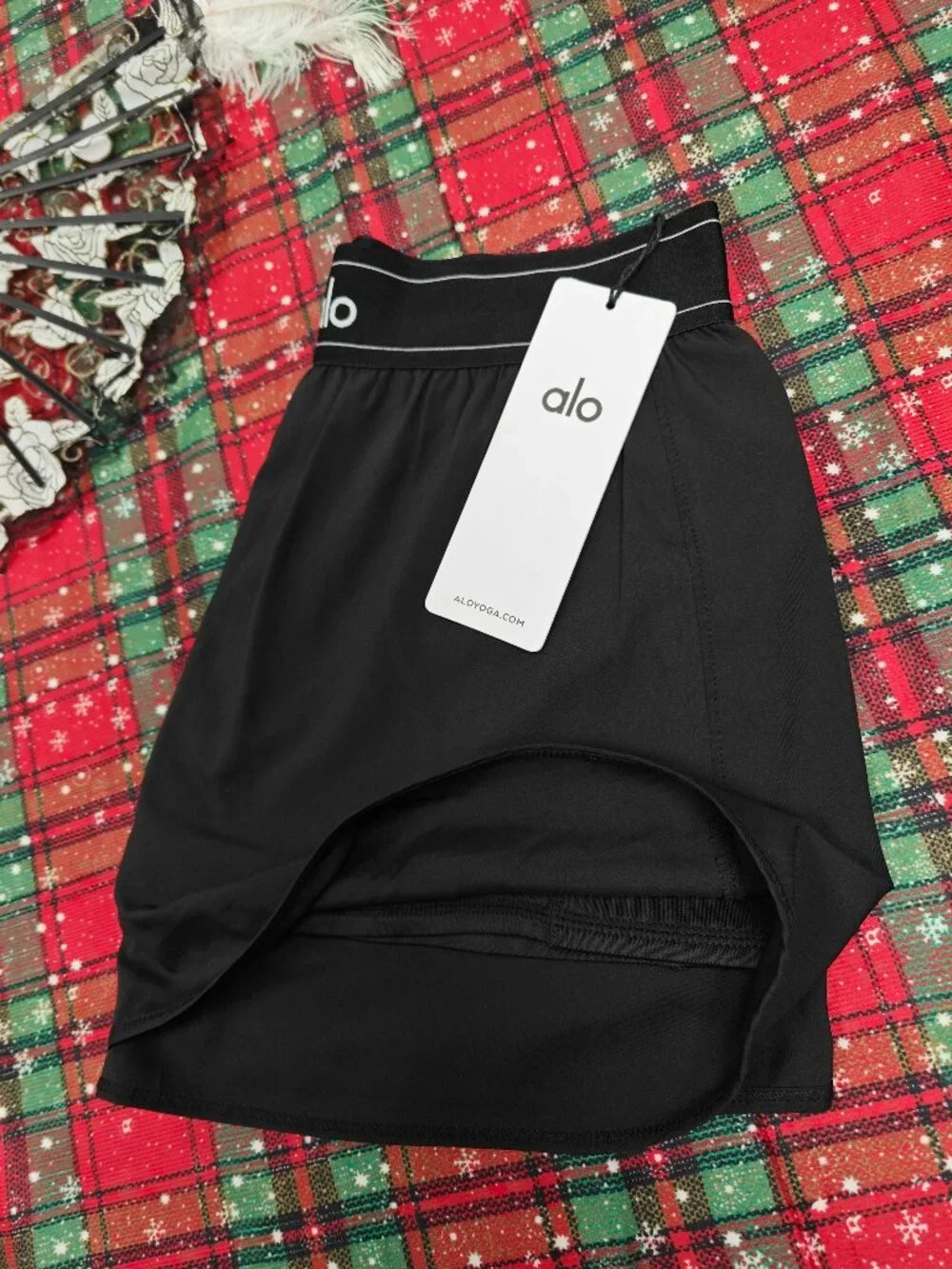 ALO Yoga Black Match Point Tennis Skirt💟High Waist, for Sports/Holiday Travel